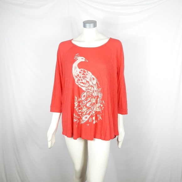 Lucky Brand Discharge Peacock Tee Shirt - Picture 3 of 6